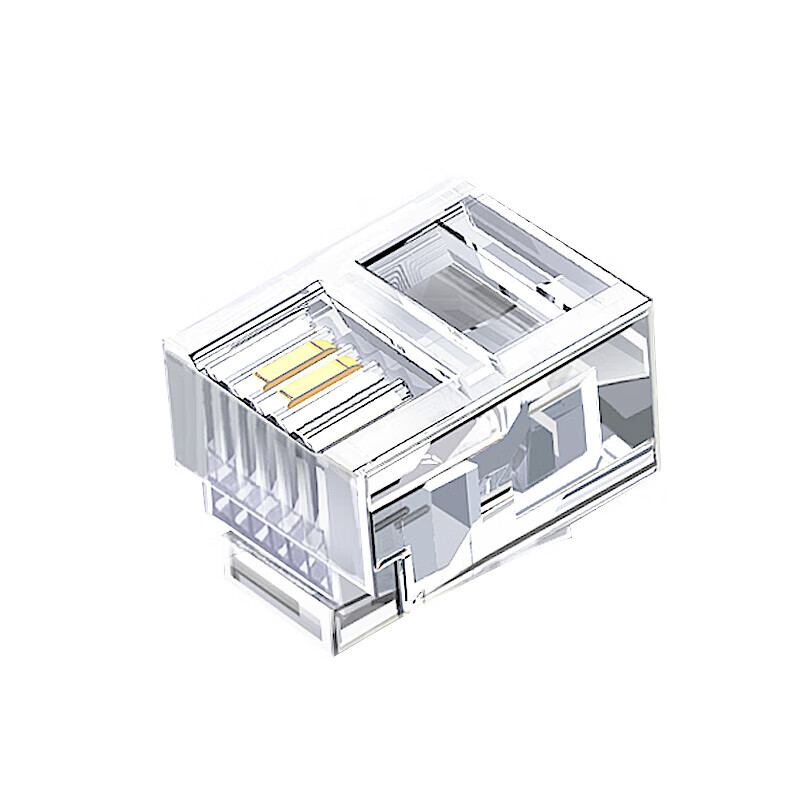 信霆 RJ116P2C02 RJ11/6P2C 3U 水晶头 透明 100个/包