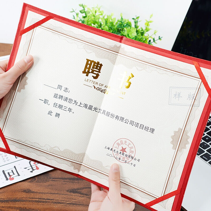 晨光聘书内芯纸6K ASC99321（1包）