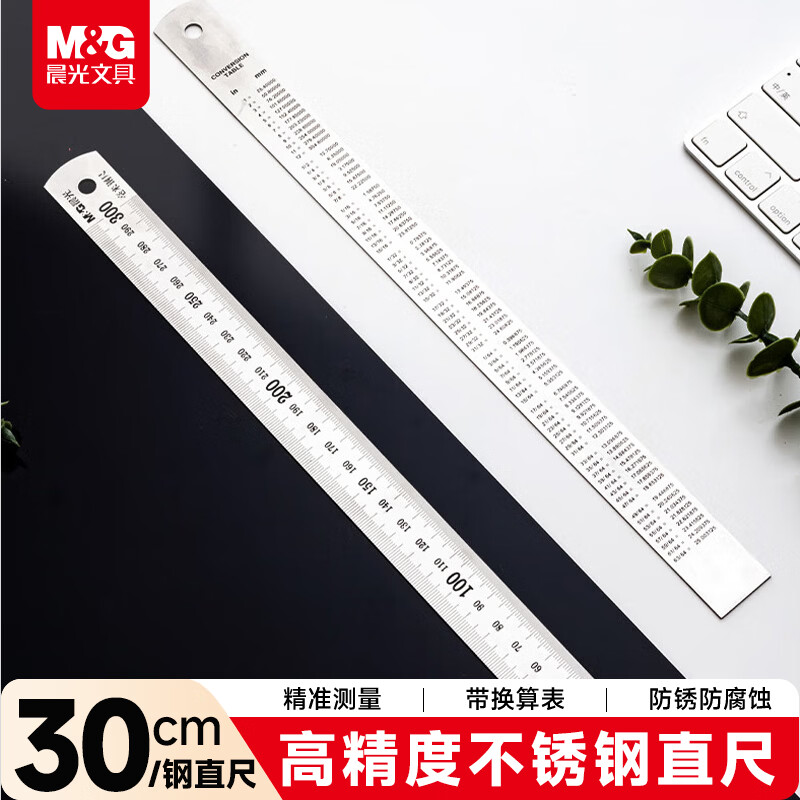 晨光钢尺ARL96120 30cm 1把