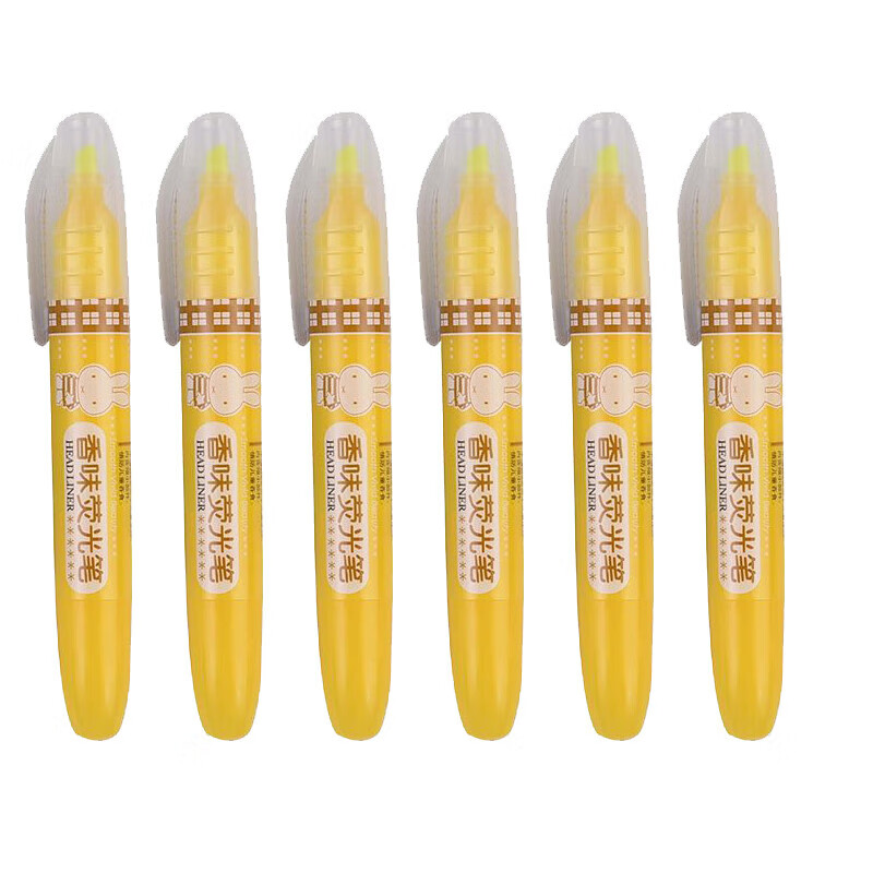 晨光单头荧光笔米菲FHM21003黄 12支装