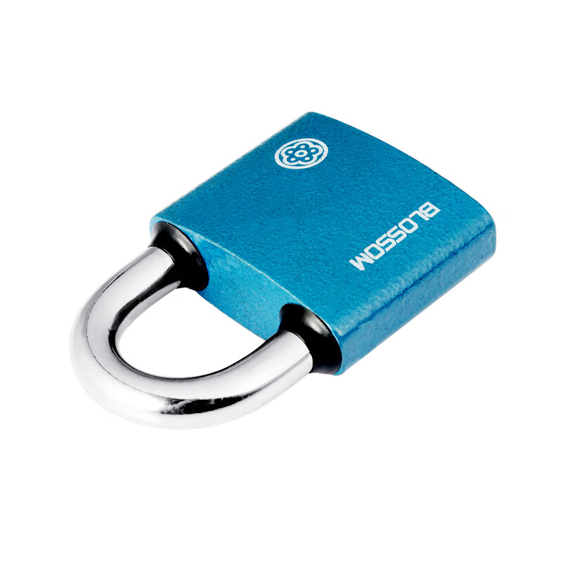 梅.花挂锁 铜芯防锈锁 室内外防水大门锁防盗家用锁38MM蓝色BC29 38#