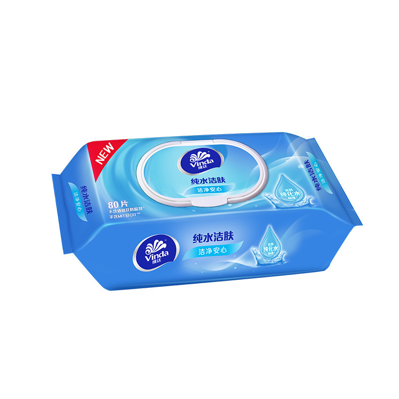 维达湿巾80抽大包山茶花湿纸巾  VW1027 维达纯水湿巾80片/包 12包/箱