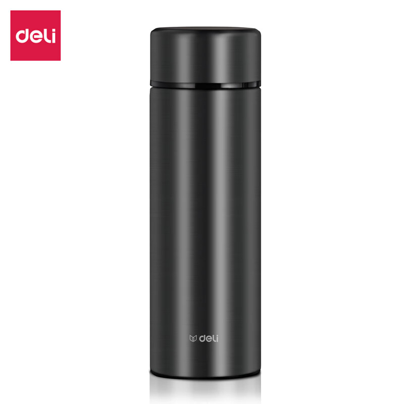 (614)得力LL615商务保温杯(旋盖)(500mL)(304内胆)(灰)(彩盒装)