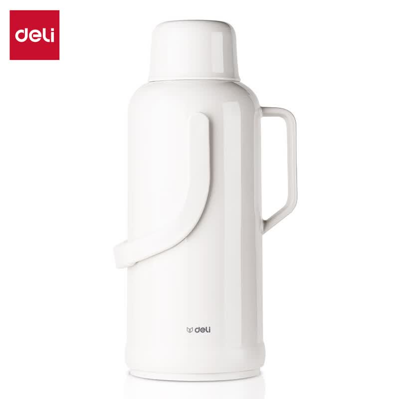 (611)得力LL110-保温壶-玻璃内胆3.2L(白)(1个/彩盒)
