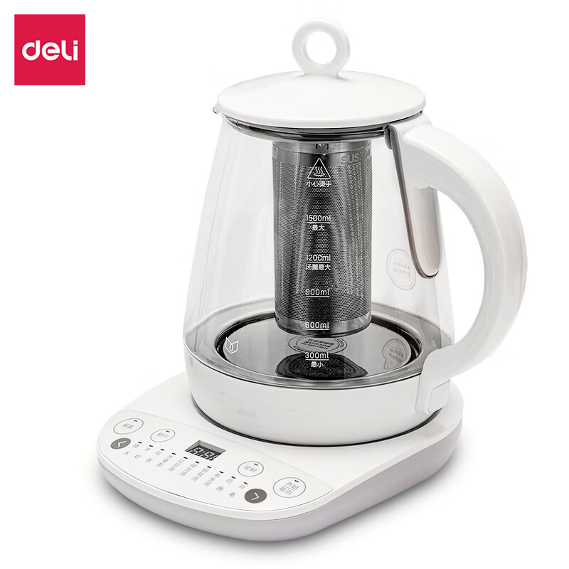 (710)得力85614养生壶(1.5L)(白色)(台)