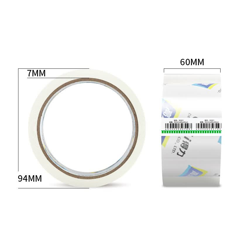 (738)得力30321封箱胶带60mm*40y*50um(6卷/筒)(高透)